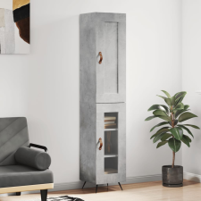 vidaXL betonszürke szerelt fa magasszekrény 34,5x34x180 cm bútor