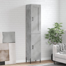 vidaXL betonszürke szerelt fa magasszekrény 34,5x34x180 cm bútor