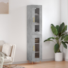 vidaXL betonszürke szerelt fa magasszekrény 34,5x34x180 cm bútor