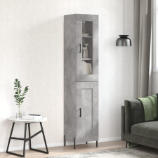 vidaXL betonszürke szerelt fa magasszekrény 34,5x34x180 cm bútor