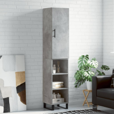 vidaXL betonszürke szerelt fa magasszekrény 34,5x34x180 cm bútor