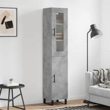 vidaXL betonszürke szerelt fa magasszekrény 34,5x34x180 cm bútor