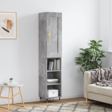 vidaXL betonszürke szerelt fa magasszekrény 34,5x34x180 cm bútor