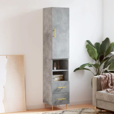 vidaXL betonszürke szerelt fa magasszekrény 34,5x34x180 cm bútor