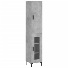 vidaXL betonszürke szerelt fa magasszekrény 34,5x34x180 cm (3199045) bútor