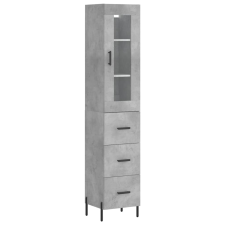 vidaXL betonszürke szerelt fa magasszekrény 34,5x34x180 cm (3199245) bútor