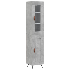 vidaXL betonszürke szerelt fa magasszekrény 34,5x34x180 cm (3199469) bútor
