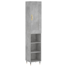 vidaXL betonszürke szerelt fa magasszekrény 34,5x34x180 cm (3200309) bútor