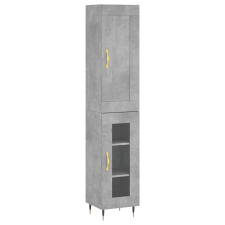 vidaXL betonszürke szerelt fa magasszekrény 34,5x34x180 cm (3200373) bútor