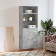 vidaXL betonszürke szerelt fa magasszekrény 69,5 x 34 x 180 cm bútor