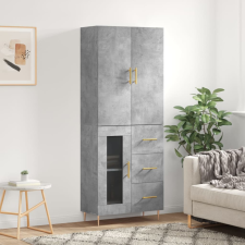 vidaXL betonszürke szerelt fa magasszekrény 69,5 x 34 x 180 cm bútor