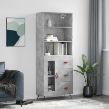 vidaXL betonszürke szerelt fa magasszekrény 69,5 x 34 x 180 cm bútor