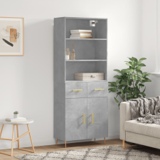 vidaXL betonszürke szerelt fa magasszekrény 69,5 x 34 x 180 cm bútor