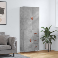 vidaXL betonszürke szerelt fa magasszekrény 69,5 x 34 x 180 cm bútor
