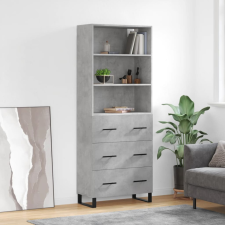 vidaXL betonszürke szerelt fa magasszekrény 69,5 x 34 x 180 cm bútor