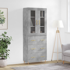 vidaXL betonszürke szerelt fa magasszekrény 69,5 x 34 x 180 cm bútor
