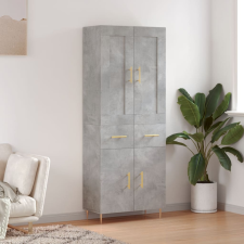 vidaXL betonszürke szerelt fa magasszekrény 69,5 x 34 x 180 cm bútor