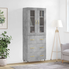 vidaXL betonszürke szerelt fa magasszekrény 69,5 x 34 x 180 cm bútor