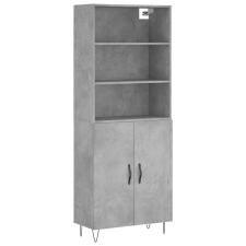 vidaXL betonszürke szerelt fa magasszekrény 69,5 x 34 x 180 cm (3189249) bútor