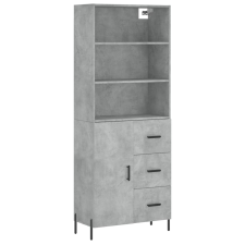 vidaXL betonszürke szerelt fa magasszekrény 69,5 x 34 x 180 cm (3189457) bútor