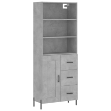 vidaXL betonszürke szerelt fa magasszekrény 69,5 x 34 x 180 cm (3190033) bútor