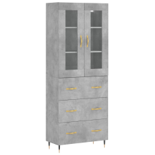 vidaXL betonszürke szerelt fa magasszekrény 69,5 x 34 x 180 cm (3198389) bútor