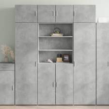 vidaXL betonszürke szerelt fa magasszekrény 80 x 42,5 x 185 cm bútor