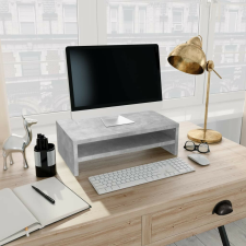 vidaXL betonszürke szerelt fa monitorállvány 42 x 24 x 13 cm bútor