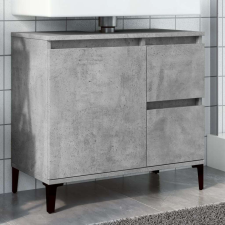 vidaXL betonszürke szerelt fa mosdószekrény 65 x 33 x 60 cm fürdőszoba bútor