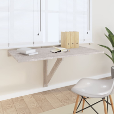 vidaXL Betonszürke szerelt fa összecsukható fali asztal 100x60x56 cm bútor
