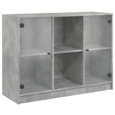 vidaXL betonszürke szerelt fa tálalószekrény 102x37x75,5 cm (3295874) bútor