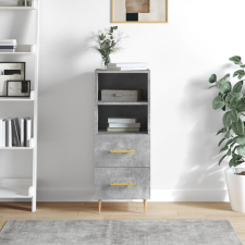vidaXL betonszürke szerelt fa tálalószekrény 34,5 x 34 x 90 cm bútor