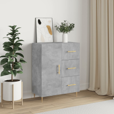 vidaXL betonszürke szerelt fa tálalószekrény 69,5 x 34 x 90 cm bútor