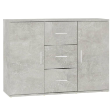 vidaXL betonszürke szerelt fa tálalószekrény 91x29,5x65 cm (823346) bútor