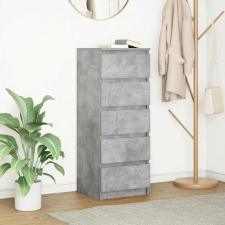 vidaXL betonszürke szerelt fa tálalószekrény fiókos 37,5x35x99 cm bútor