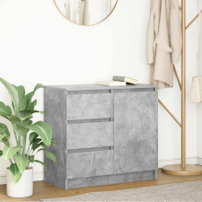 vidaXL betonszürke szerelt fa tálalószekrény fiókos 71x35x65 cm bútor
