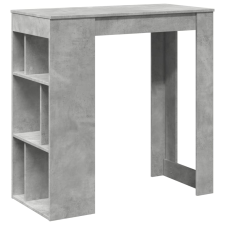 vidaXL betonszürke szerelt fa tárolórekeszes bárasztal 102x50x103,5 cm (854358) bútor