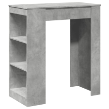 vidaXL betonszürke szerelt fa tárolórekeszes bárasztal 95x47x103,5 cm (854385) bútor