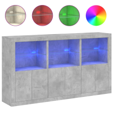 vidaXL betonszürke tálalószekrény LED-világítással 181,5 x 37 x 100 cm (3209152) bútor