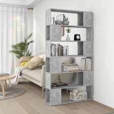 vidaXL betonszürke térelválasztó könyvszekrény 100 x 24 x 188 cm bútor