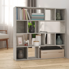 vidaXL betonszürke térelválasztó könyvszekrény 105 x 24 x 102 cm bútor