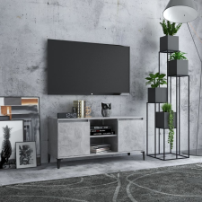 vidaXL betonszürke TV-szekrény fém lábakkal 103,5 x 35 x 50 cm bútor