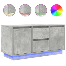 vidaXL betonszürke TV-szekrény LED lámpákkal 100x41x50 cm (861412) bútor