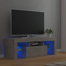 vidaXL Betonszürke TV-szekrény LED-lámpákkal 120 x 35 x 40 cm bútor