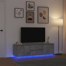 vidaXL betonszürke TV-szekrény LED lámpákkal 160,5x41x50 cm bútor