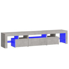 vidaXL betonszürke TV-szekrény LED lámpákkal 200x36,5x40 cm (3152813) bútor