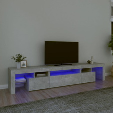 vidaXL betonszürke TV-szekrény LED lámpákkal 215x36,5x40 cm bútor