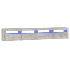 vidaXL betonszürke TV-szekrény LED-lámpákkal 240x35x40 cm (3152725) bútor