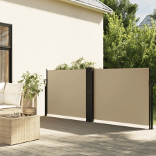 vidaXL Bézs behúzható oldalsó napellenző 120 x 1200 cm kerti bútor