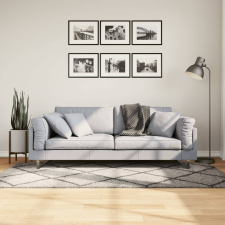 vidaXL bézs és antracit hosszú szálú bozontos modern szőnyeg 100x200cm lakástextília
